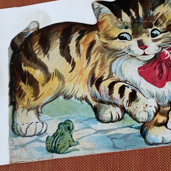 Vintage Tabby Cat Nursery Wall Artwork Print - Picture 4 of 8